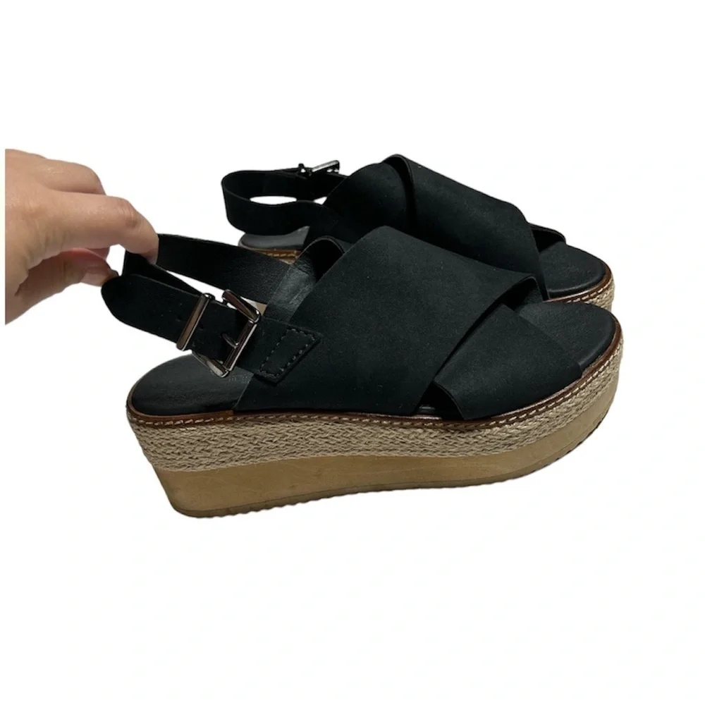 Novacas Vegan Willa Black Platform Sandals